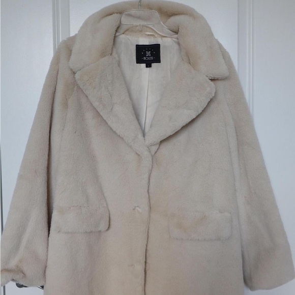 American Vintage Cream Teddy Fur Coat - Picture 1 of 4